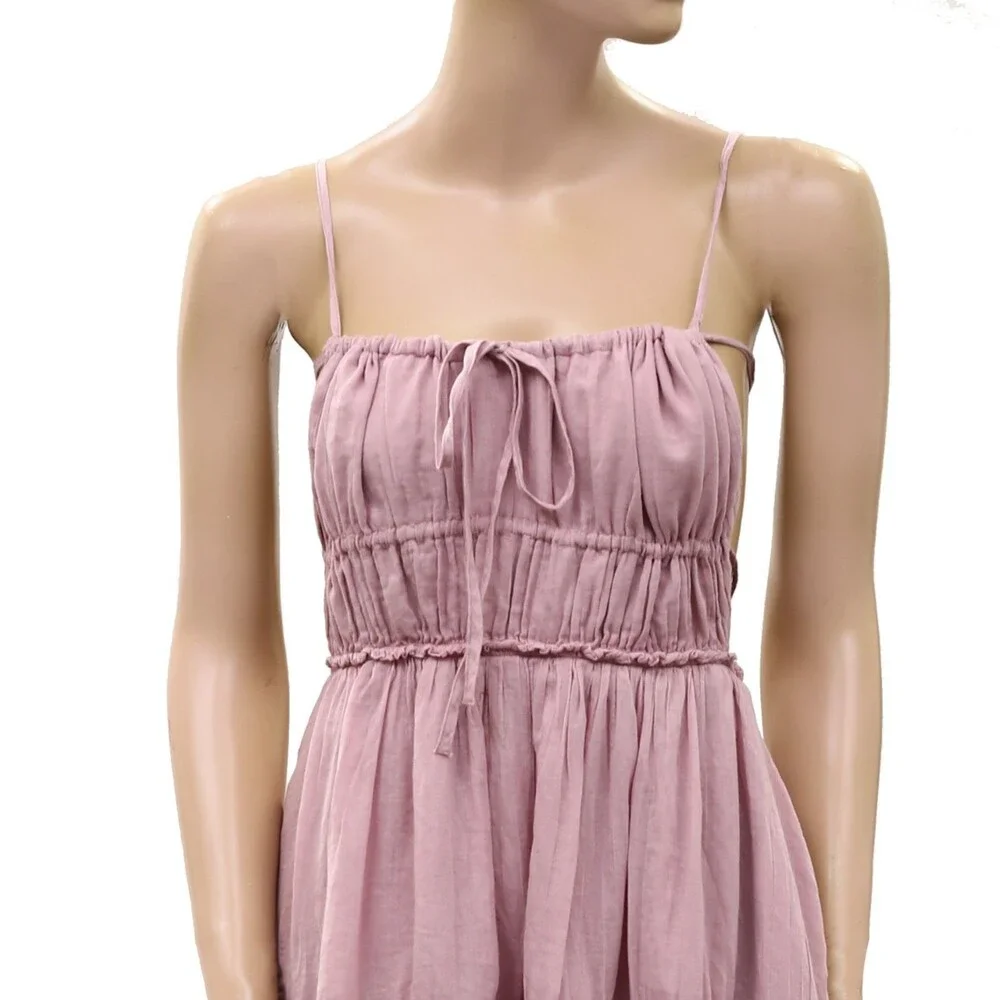 Free People Free -est Taking Sides Mini Dress Cotton Tiered Ruffle M 289412